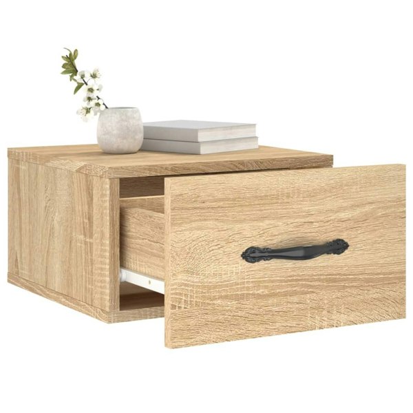 Berkfield Wall-mounted Bedside Cabinet Sonoma Oak 35x35x20 cm