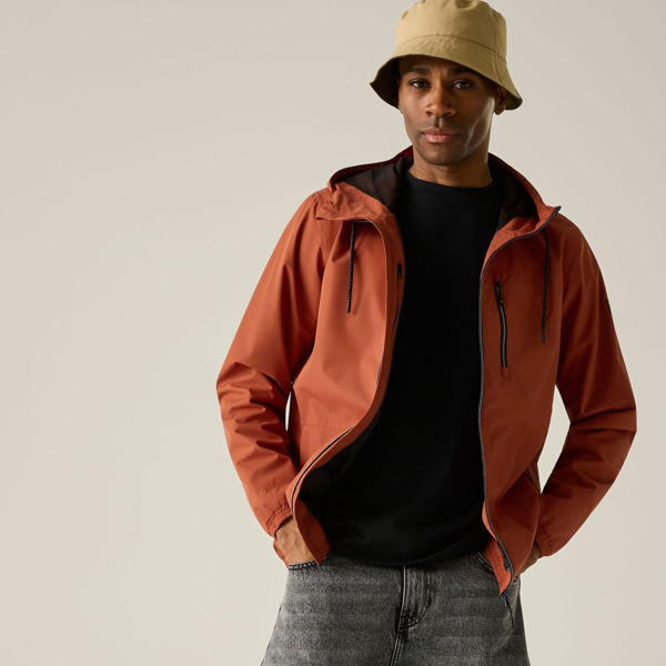 Regatta Mens Shorebay Waterproof Jacket - Brick/Black