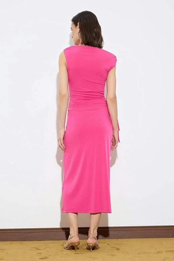 WOVCOR Bodycon Maxi Stretch Knit Dress