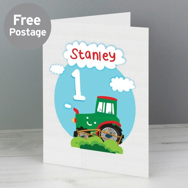 Personalised Memento Company Personalised Tractor Birthday Card