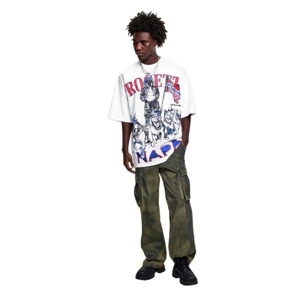 Napapijri Unisex Adult PDF Graphic Print T-Shirt - White/Red - 