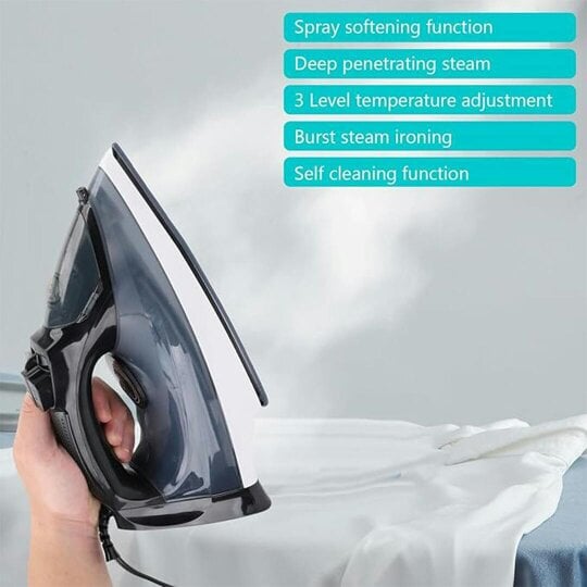 Havendro Electric Steam Iron Non-Stick Soleplate Dry/Steam Iron Adjustable Temp