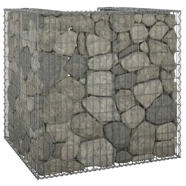 Berkfield Gabion Wall for Garbage Bin Galvanised Steel 110x100x110 cm