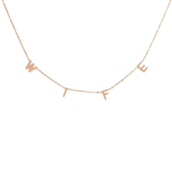 Say It With Personalised Wife Necklace - Rose Gold Plated