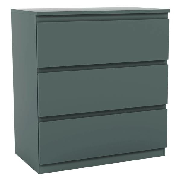 Vida Designs Denver 3 Drawer Chest, Black