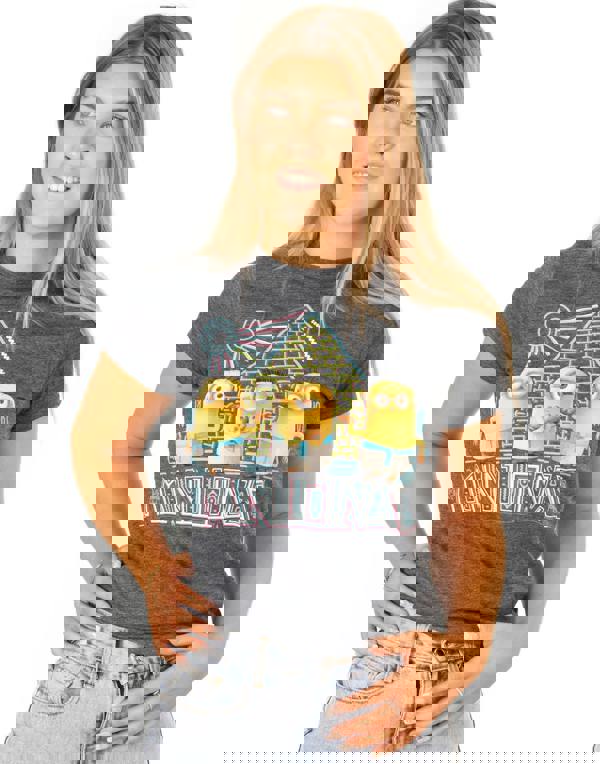 Despicable Me Womens Grey Minions Short Sleeved T-Shirt