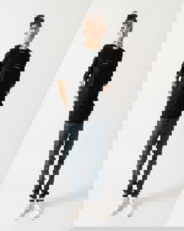 Tommy Hilfiger Contrast Logo Mens T-Shirt - Black