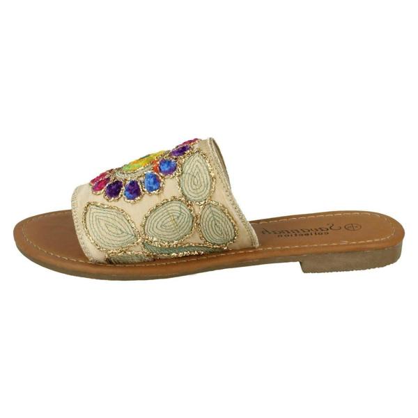 Savannah Ladies Savannah Flat Stitched Vamp Mules