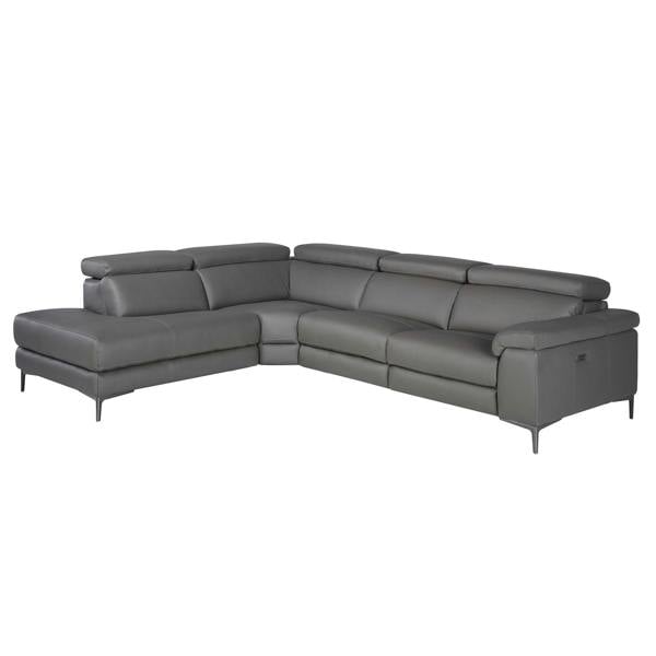 Angel Cerdá Relax corner sofa in dark grey leather 6111/6112