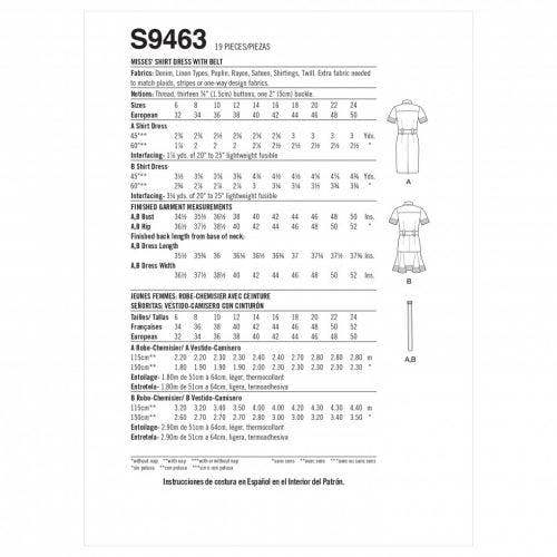 Simplicity Sewing Pattern 9463, Dresses for Women, H5 (6-8-10-12-14) - Intermediate