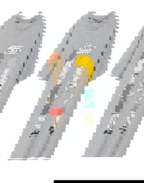 Beavis And Butthead Mens Grey Classic Pose Short Sleeved T-Shirt