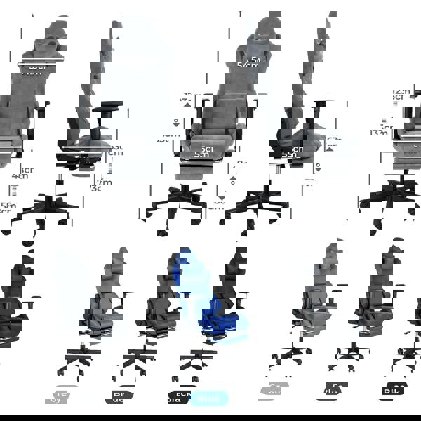 Levede Office Gaming Chair Luxury Warm Recliner Spring Padding with Footrest