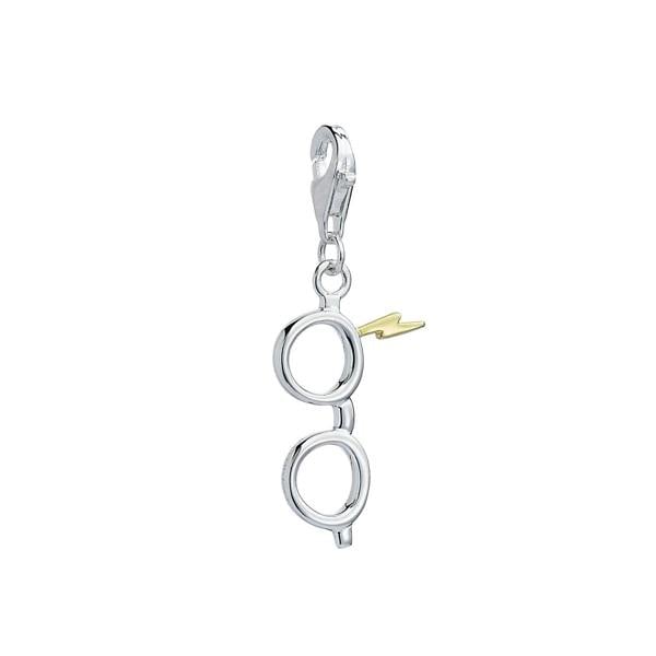 Harry Potter sterling silver Glasses and Lightning bolt clip on charm