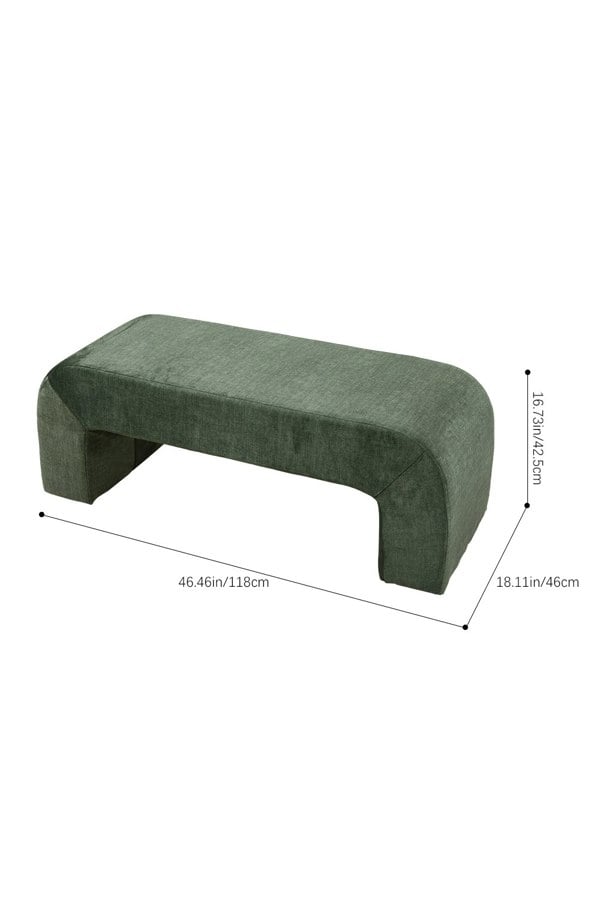 Living and Home Green Chic Modern Ottoman Bench