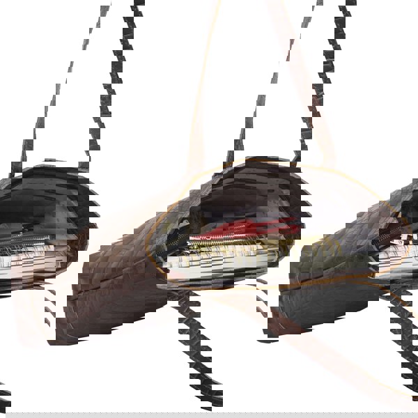 Assots London 'HELENE' Brown Croc Designer Leather Grab Bag