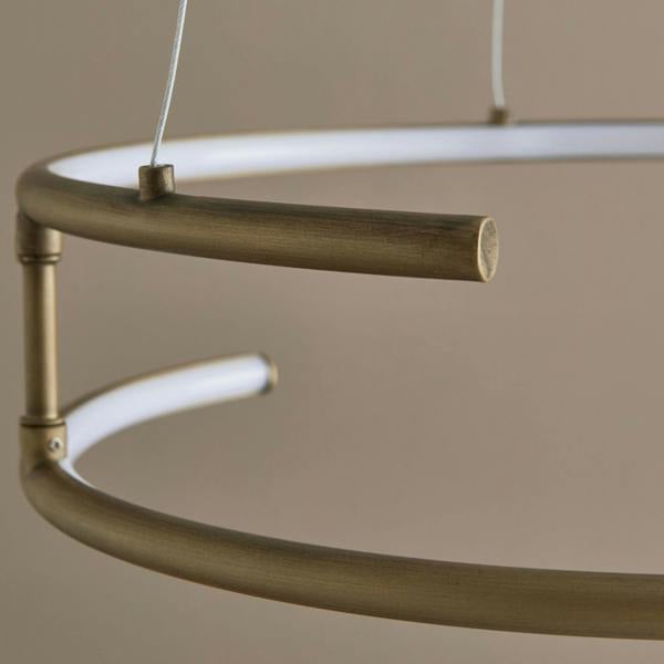 Pagazzi Lighting Mabel Antique Brass LED Pendant Ceiling Light