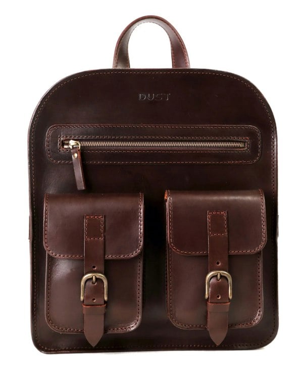 Leather Backpack Cuoio Dark Brown Mod 136