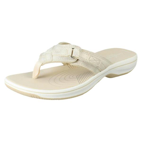 Clarks Ladies Clarks Toe Post Sandals Brinkley Sea