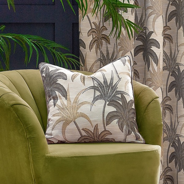 Wylder Tropics Galapagos Jacquard Piped Cushion Cover - Natural