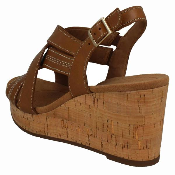 Clarks Ladies Clarks Strappy Wedge Sandals Sabina Sling