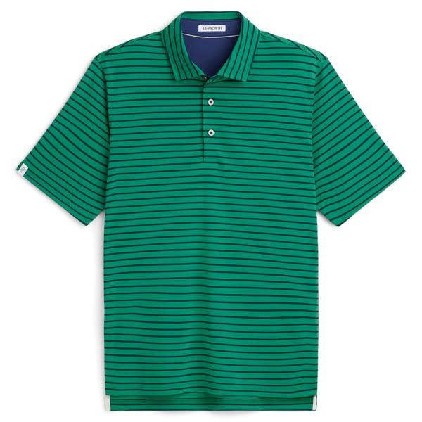 La Quinta Striped Polo in Green / Navy