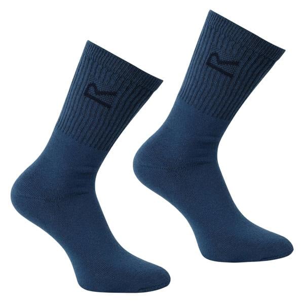 Regatta Great Outdoors Mens Cotton Rich Casual Socks (Pack Of 3) - Navy Marl - 