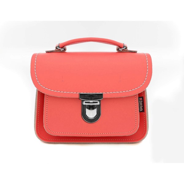 Zatchels Luna Handmade Leather Bag - Coral