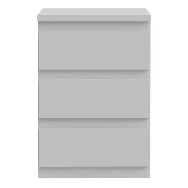 Furniture To Go Edmore 3 Drawer Bedside Chest in Light Grey