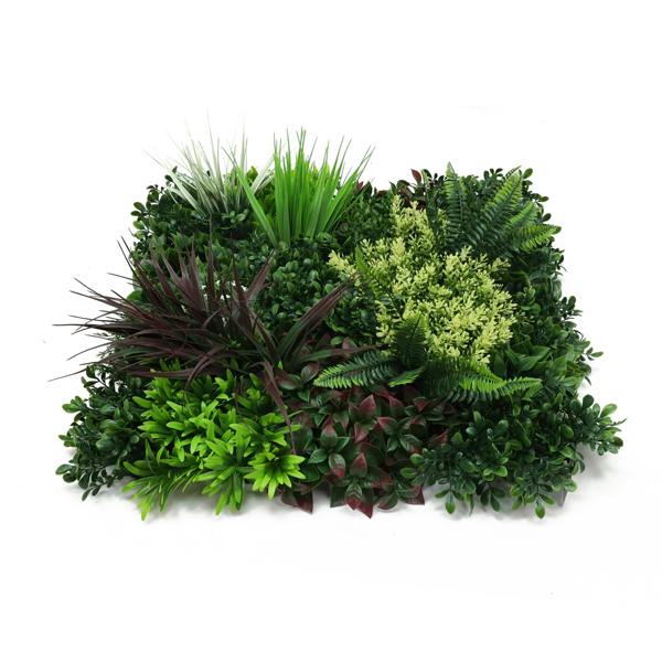 Premium Artificial Plants Green Wall Panel 50 x 50cm - Carnival B - Evergreenery