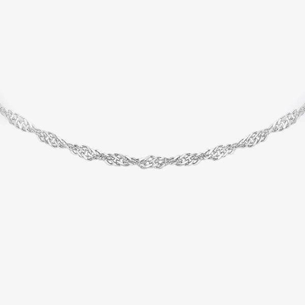 T. H. Baker 9ct White Gold 18 Inch Twist Curb Chain 5.13.6584