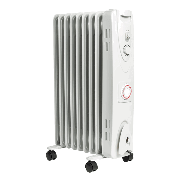 Mylek Oil Filled Electric Portable Heater Radiator with Adjustable Thermostat 2000w With Timer