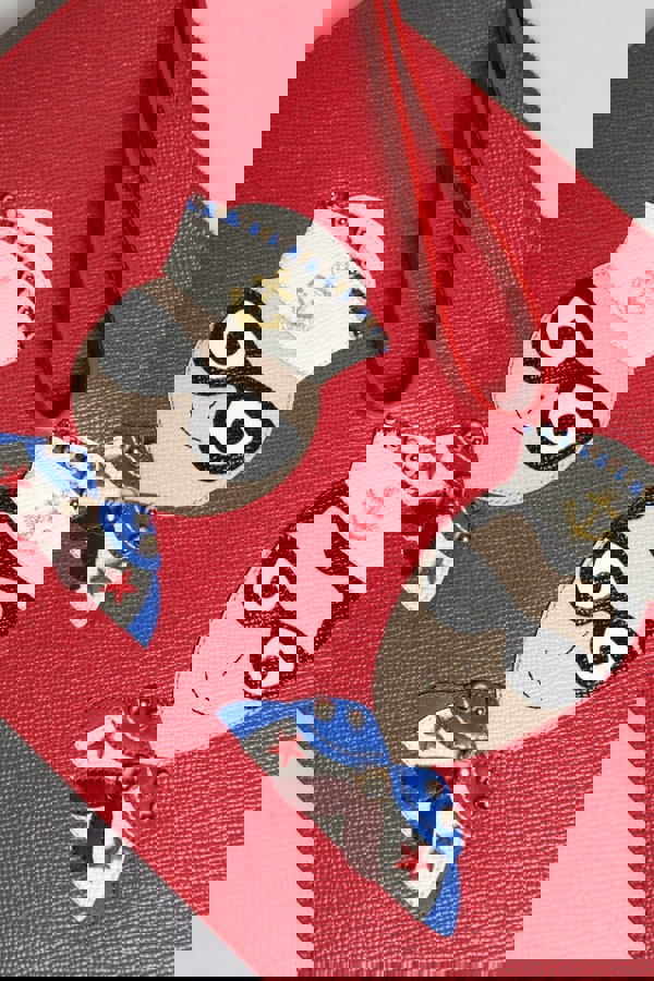 Sailor Applique Leather Clutch