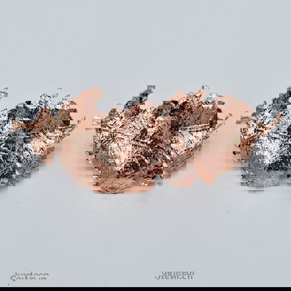 leaf hair barrette in rose gold