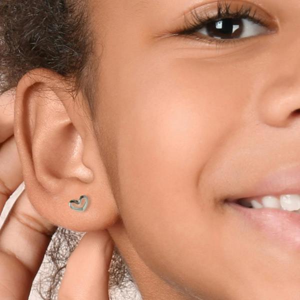 Aye Do Gifts Open Heart Silver Stud Earrings