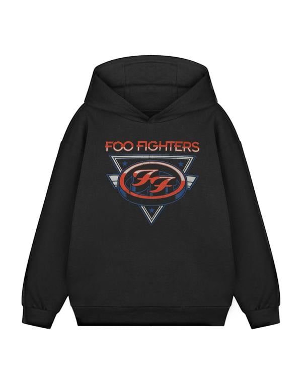 Foo Fighters Unisex Kids Black Triangle Stars Kids Hoodie