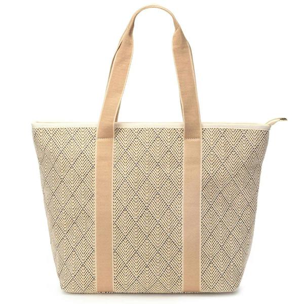 Elie Beaumont Summer Tote - Black Geometric basket weave