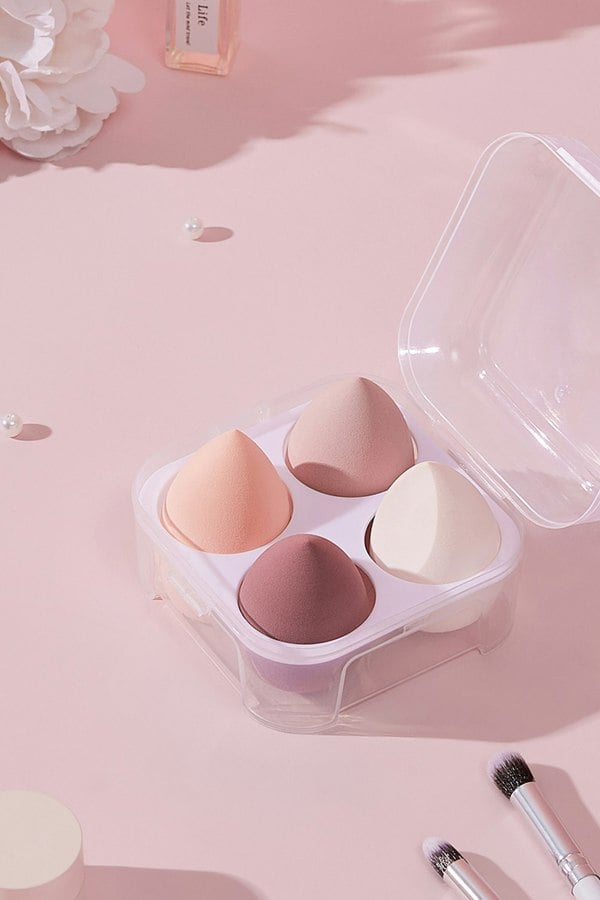 Living and Home 4 Pack Beauty Blender Foundation Sponges Set High Density Makeup Sponge