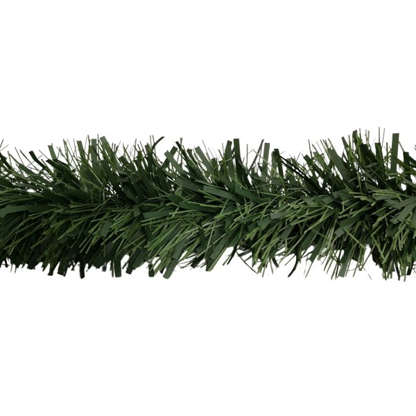 Samuel Alexander 3m x 15cm Festive 6 Ply Chunky Green Pine Christmas Tinsel Garland Decoration