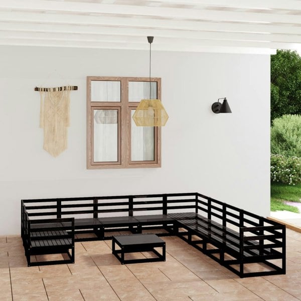 Berkfield 12 Piece Garden Lounge Set Solid Pinewood