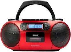 Aiwa BBTC-550BK Portable Radio with CD Bluetooth and USB Cassette Recorder - Black
