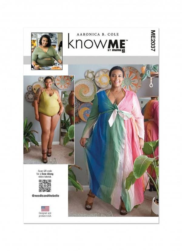 Know Me Sewing Pattern 2037, Swimwear, Dresses for Women, FG (16W-18W-20W-22W-24W-26W) - Intermediate