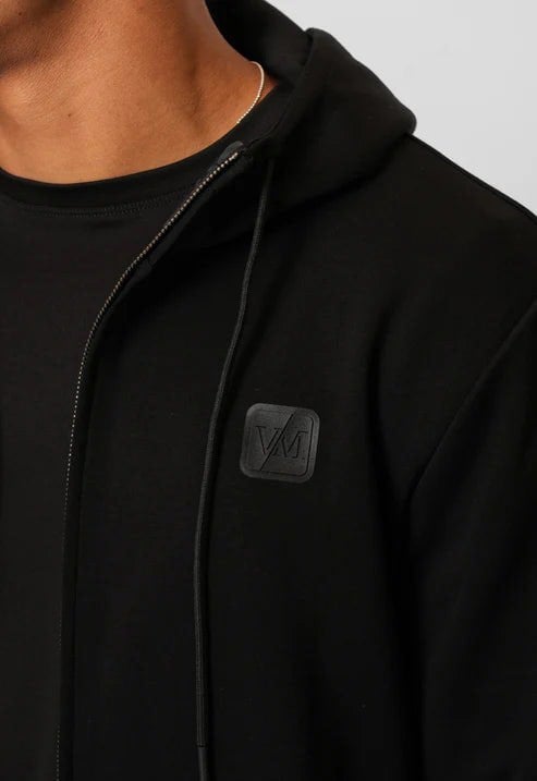 Valere Milano Luxe Clean Zip Hoodie - Black