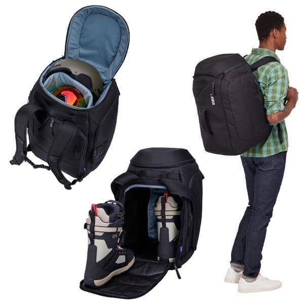 Thule RoundTrip Ski Boot Rucksack 60L Black Snow Travel Bag Backpack