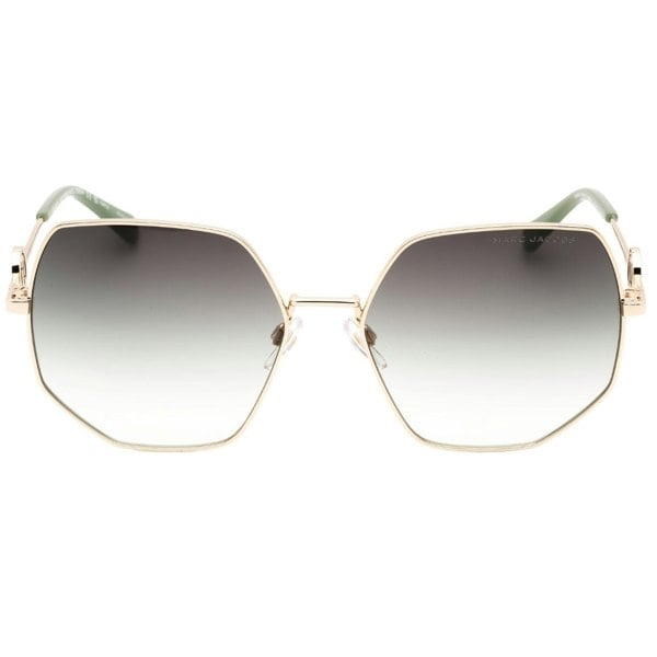 Marc Jacobs Green Leg Ends Gold Sunglasses One Size