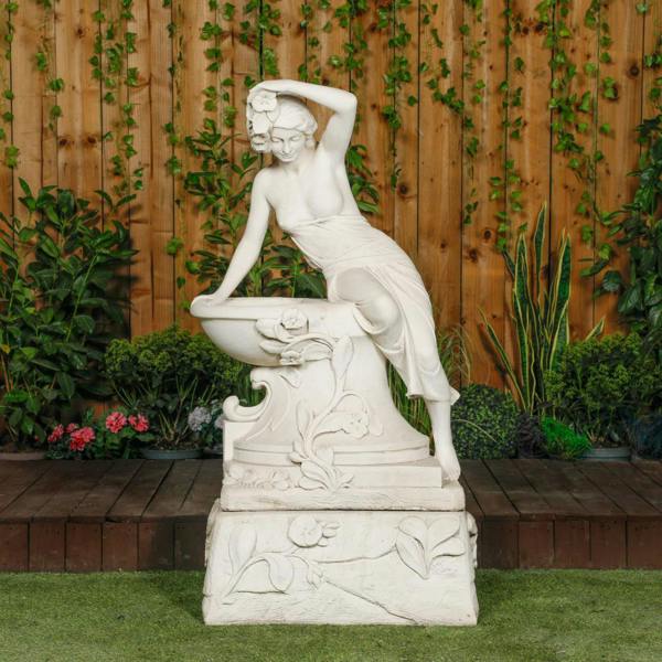 Giant Greek Bathing Lady With Flowers  (NO PLINTHS) 