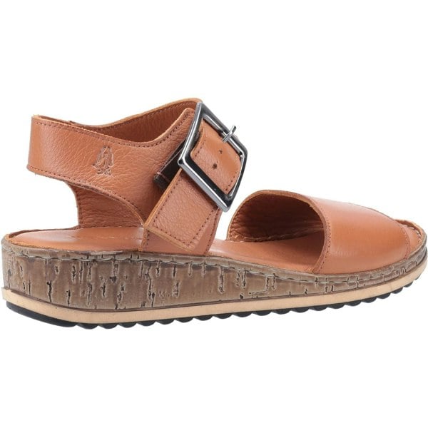 Hush Puppies Ellie Wide Leather Women's Tan Sandals