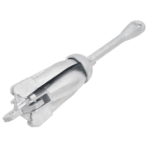 Berkfield Folding Anchor Silver 4 kg Malleable Iron