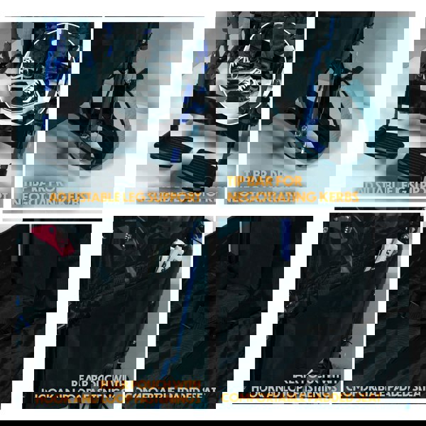 Aidapt Compact Transport Aluminium Wheelchair Blue