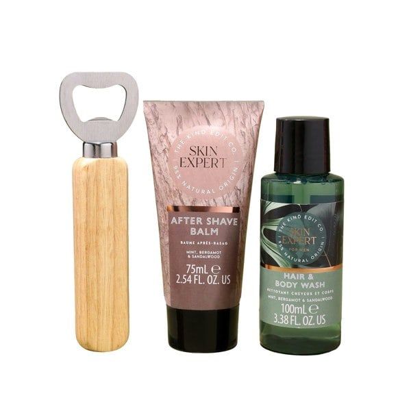 The Kind Edit Co. Skin Expert For Men The Cheers Kit Bottle Opener Gift Set