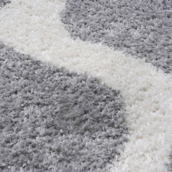 Moodi Shaggy Grey Rug, Underfloor heating, soft pile | THE RUGS